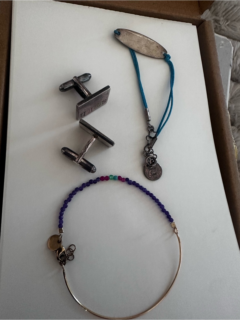 Tarnished Silver Cufflinks and bracelets